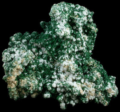 Malachite (primary) with Calcite from Tsumeb Mine, Otavi-Bergland District, Oshikoto, Namibia