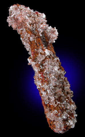 Hemimorphite on Goethite stalactite from Mina Ojuela, Mapimi, Durango, Mexico