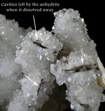 Quartz epimorph after Anhydrite from Prospect Park Quarry, Prospect Park, Passaic County, New Jersey