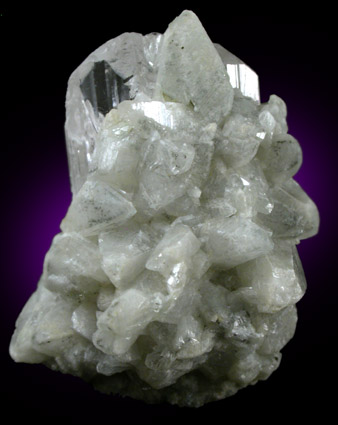 Calcite on Danburite from Mina la Aurora, Charcas District, San Luis Potosi, Mexico