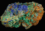 Azurite and Malachite from Concepcin del Oro, Zacatecas, Mexico