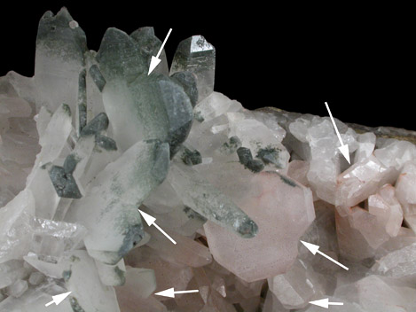 Quartz (Japan Law-twinned) from Huallapon Mine, Pasto Bueno District, Ancash Department, Peru