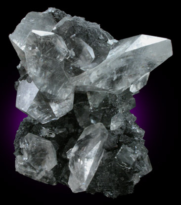 Calcite on Fluorite from Xianghualing Cassiterite Mine, 32 km north of Linwu, Hunan Province, China