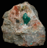 Dioptase on Quartz from Tsumeb Mine, Otavi-Bergland District, Oshikoto, Namibia