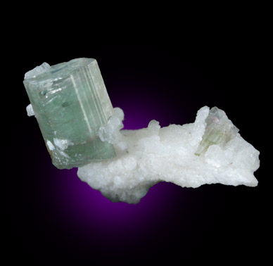 Elbaite Tourmaline on Albite from Minas Gerais, Brazil