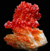 Vanadinite on Barite from Mibladen, Haute Moulouya Basin, Zeida-Aouli-Mibladen belt, Midelt Province, Morocco