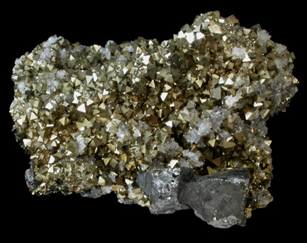 Freibergite with Pyrite and Quartz from Las Animas Mine, Sud Chichas Province, Potosi, Bolivia