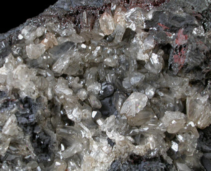 Cerussite on Galena from Prbram, Central Bohemia, Czech Republic