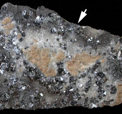 Fizelyite on Galena from Chiuzbaia (formerly Kisbanya) Mine, Maramures, Romania (Type Locality for Fizelyite)