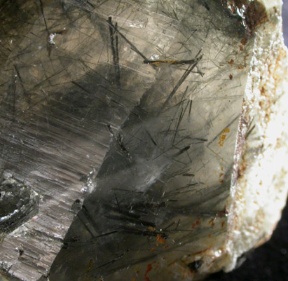 Schorl Tourmaline in Quartz from Strickland Quarry, Collins Hill, Portland, Middlesex County, Connecticut