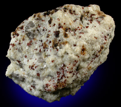 Almandine Garnet in Albite from Strickland Quarry, Collins Hill, Portland, Middlesex County, Connecticut