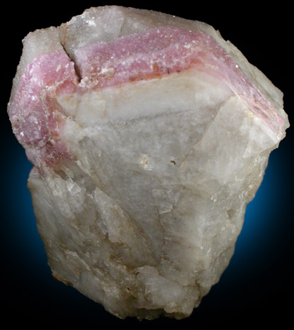 Quartz var. Rose Quartz Crystals on Milky Quartz from Lavra da Ilha, Taquaral, Jequitinhonha River, Minas Gerais, Brazil