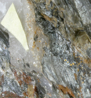 Gold in Quartz from Lisbon, Grafton County, New Hampshire