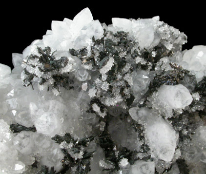 Enargite on Quartz from Butte Mining District, Summit Valley, Silver Bow County, Montana