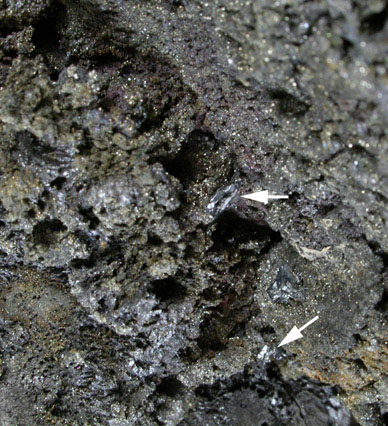 Stephanite, Sternbergite, Pyrargyrite, Acanthite, Arsenic from Alberoda, Shaft 366, Erzgebirge, Germany