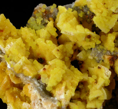 Smithsonite (cadmium-rich) on Dolomite from Philadelphia Mine, Rush Creek District, Marion County, Arkansas