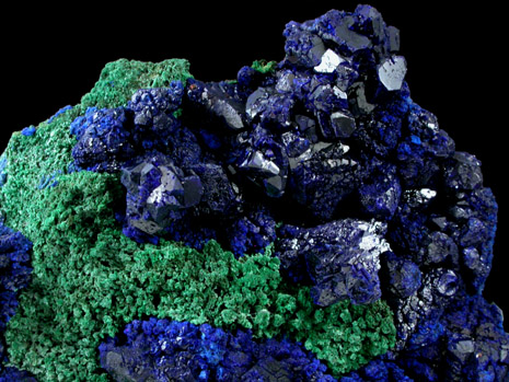 Azurite and Malachite from Bou Beker Mine, 21 km SSE of Oujda, Errachidia Province, Morocco