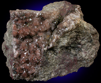 Millerite, Stilpnomelane, Quartz from Sterling Mine, Antwerp, Jefferson County, New York