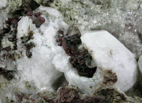 Analcime with Native Copper from Phoenix Mine, Keweenaw Peninsula Copper District, Michigan