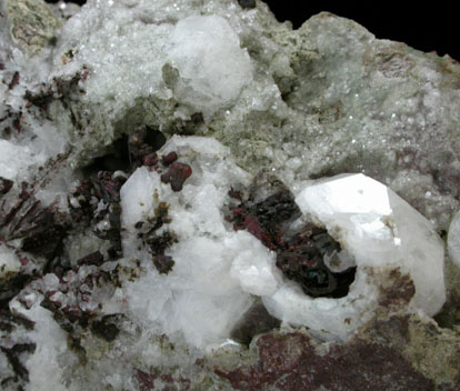 Analcime with Native Copper from Phoenix Mine, Keweenaw Peninsula Copper District, Michigan