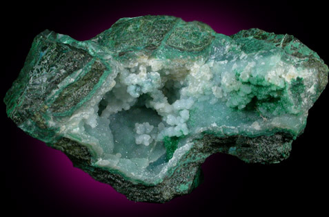 Quartz, Malachite in Chrysocolla from Inspiration Open-Pit Mine, Globe-Miami District, Gila County, Arizona