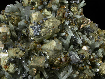 Chalcopyrite, Quartz, Sphalerite, Calcite from Groundhog Mine, Central District, Grant County, New Mexico