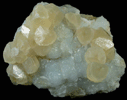 Calcite on Prehnite from Mumbai (formerly Bombay), Maharashtra, India