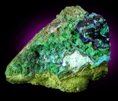 Arsentsumebite and Azurite from Tsumeb Mine, Otavi-Bergland District, Oshikoto, Namibia (Type Locality for Arsentsumebite)
