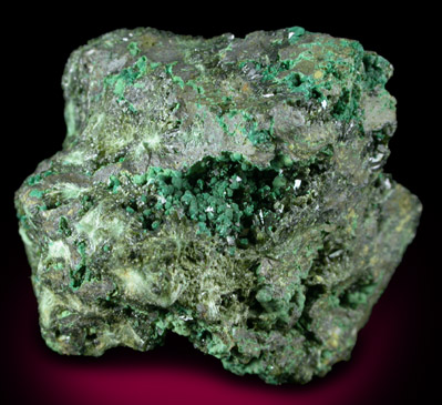 Olivenite and Malachite from Tsumeb Mine, Otavi-Bergland District, Oshikoto, Namibia