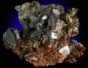 Mottramite on Calcite from Tsumeb Mine, Otavi-Bergland District, Oshikoto, Namibia