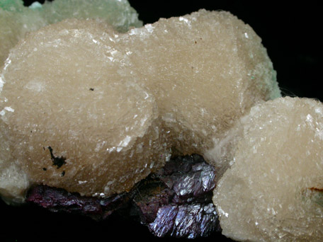 Calcite on Cuprite from Tsumeb Mine, Otavi-Bergland District, Oshikoto, Namibia