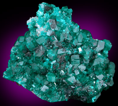 Dioptase with Heterogenite-2H from Tsumeb Mine, Otavi-Bergland District, Oshikoto, Namibia