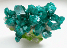 Dioptase with Duftite on Calcite from Tsumeb Mine, Otavi-Bergland District, Oshikoto, Namibia (Type Locality for Duftite)