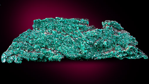 Dioptase, Heterogenite-2H, Calcite from Tsumeb Mine, Otavi-Bergland District, Oshikoto, Namibia