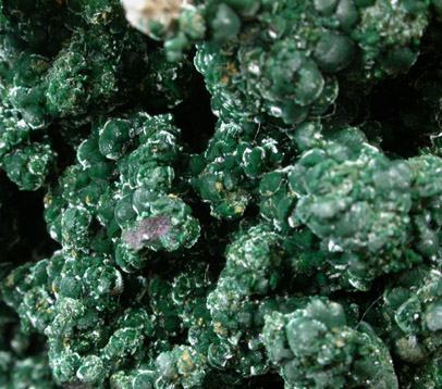 Malachite over Cuprite with Calcite from Tsumeb Mine, Otavi-Bergland District, Oshikoto, Namibia