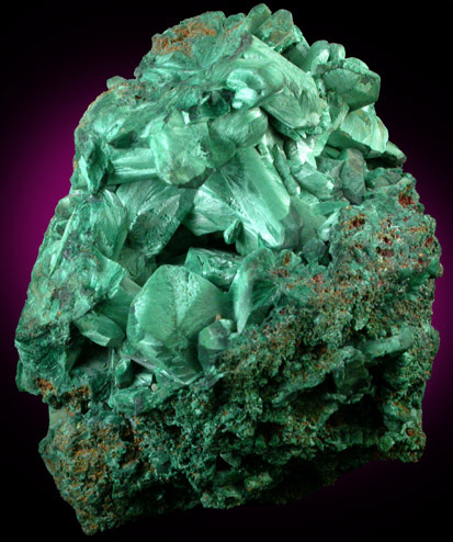 Malachite pseudomorphs after Azurite from Tsumeb Mine, Otavi-Bergland District, Oshikoto, Namibia