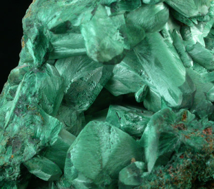 Malachite pseudomorphs after Azurite from Tsumeb Mine, Otavi-Bergland District, Oshikoto, Namibia