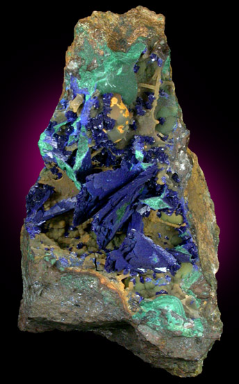 Azurite and Malachite from Tsumeb Mine, Otavi-Bergland District, Oshikoto, Namibia