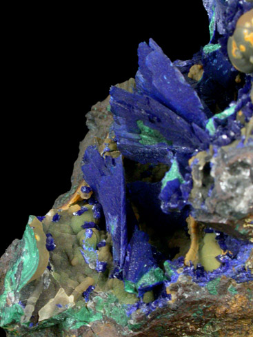 Azurite and Malachite from Tsumeb Mine, Otavi-Bergland District, Oshikoto, Namibia