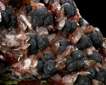 Mottramite and Calcite from Tsumeb Mine, Otavi-Bergland District, Oshikoto, Namibia