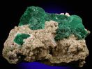 Malachite pseudomorphs after Azurite with Dolomite from Tsumeb Mine, Otavi-Bergland District, Oshikoto, Namibia