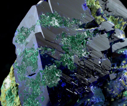 Azurite with Malachite from Tsumeb Mine, Otavi-Bergland District, Oshikoto, Namibia