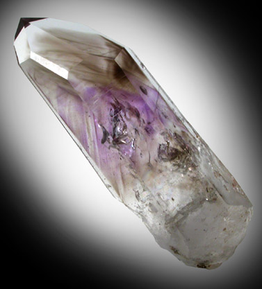 Quartz var. Amethyst with Smoky phantoms from Tafelkop, Goboboseb Mountains, 27 km west of Brandberg Mountain, Erongo region, Namibia