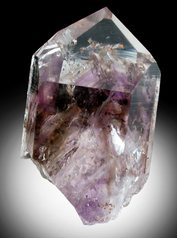 Quartz var. Amethyst with Smoky phantoms with moveable bubble inclusion from Tafelkop, Goboboseb Mountains, 27 km west of Brandberg Mountain, Erongo region, Namibia