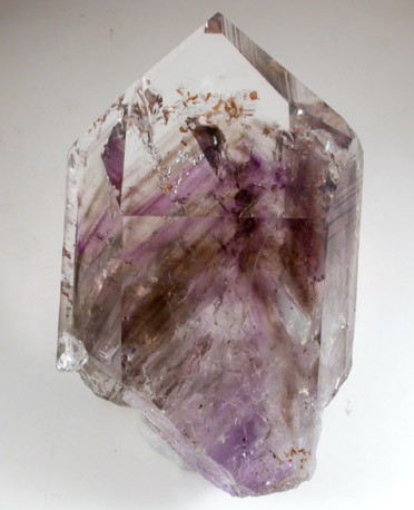 Quartz var. Amethyst with Smoky phantoms with moveable bubble inclusion from Tafelkop, Goboboseb Mountains, 27 km west of Brandberg Mountain, Erongo region, Namibia