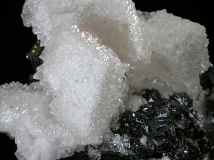 Calcite on Sphalerite from (Naica Mine), Saucillo, Chihuahua, Mexico
