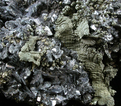 Semseyite with Pyrite from Chiuzbaia (formerly Kisbanya) Mine, Maramures, Romania