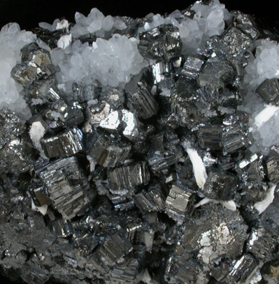 Bournonite on Quartz from Casapalca District, Huarochiri Province, Lima Department, Peru