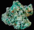 Cerussite, Dioptase and Wulfenite on Willemite from Mammoth-St. Anthony Mine, Tiger, Pinal County, Arizona