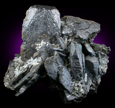 Ferberite, Quartz, Arsenopyrite from Tazna (Tasna) Mine, Atocha-Quechisla District, Sud-Chichas Province, Potosi Department, Bolivia
